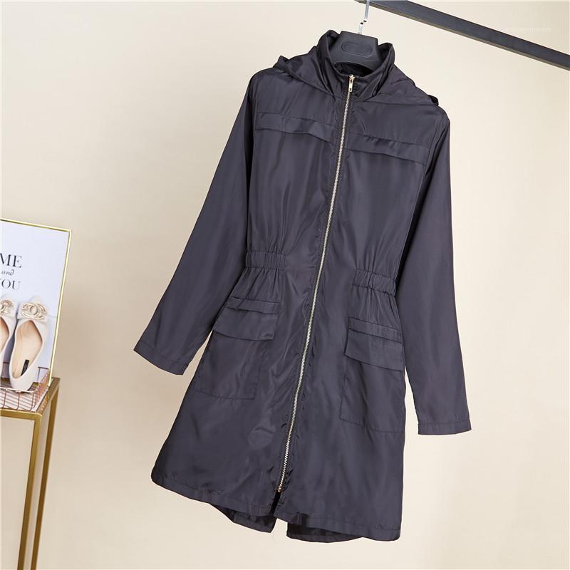 Autumn 2020 Plus Size 4XL Women Trench Coats European Style Casual Outerwear Long Sleeve Zipper Windbreaker Hooded Basic Coat1, Black
Autumn 2020 Plus Size 4XL Women Trench Coats European Style Casual Outerwear Long Sleeve Zipper Windbreaker Hooded Basic Coat1, Black