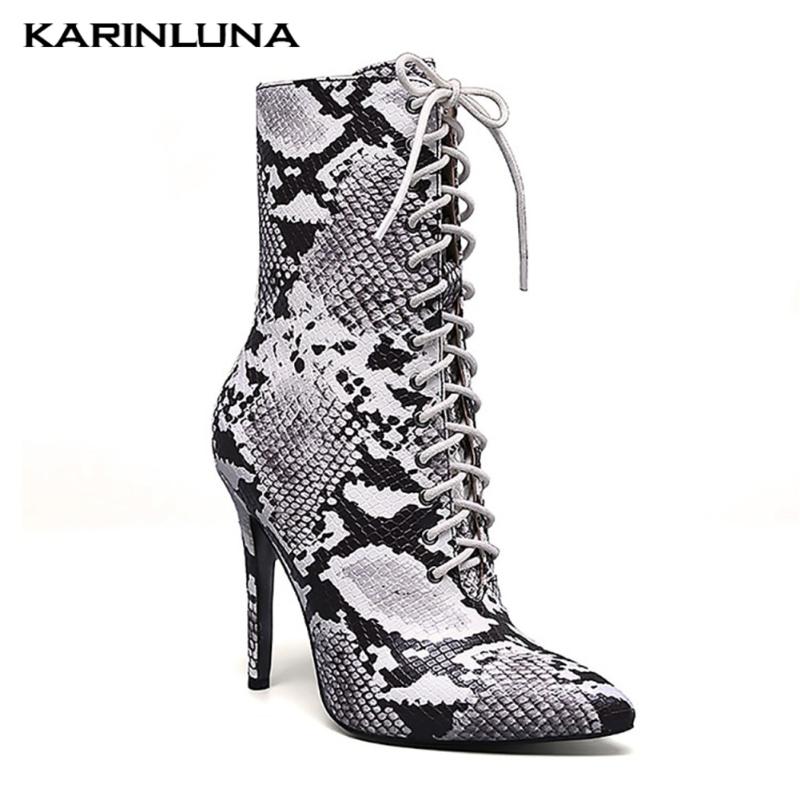 Karin New Brand Fashion women shoes Sexy Thin High Heels 11 cm Mixed Color Pointed Toe Lace-Up Autumn Ankle Boots, Black
Karin New Brand Fashion women shoes Sexy Thin High Heels 11 cm Mixed Color Pointed Toe Lace-Up Autumn Ankle Boots, Black