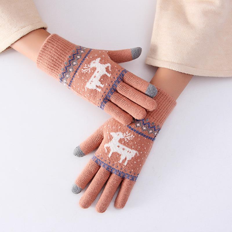 Touch Screen Gloves Winter Warm Christmas Gifts Ladies Cute Elk Snowflake Knitted Gloves Full Finger
Touch Screen Gloves Winter Warm Christmas Gifts Ladies Cute Elk Snowflake Knitted Gloves Full Finger