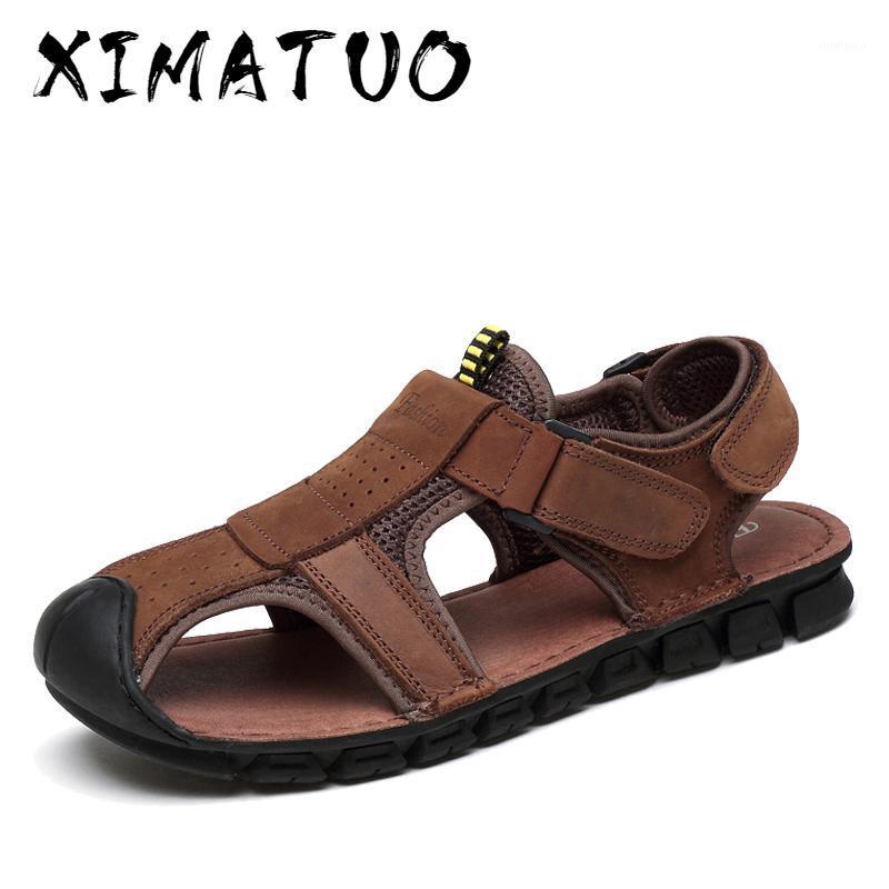 Brand Classic Men Genuine Leather Soft Sandals Comfortable Sandals High-Quality Men Roman Summer Shoes Size 38~441, Dark brown
Brand Classic Men Genuine Leather Soft Sandals Comfortable Sandals High-Quality Men Roman Summer Shoes Size 38~441, Dark brown