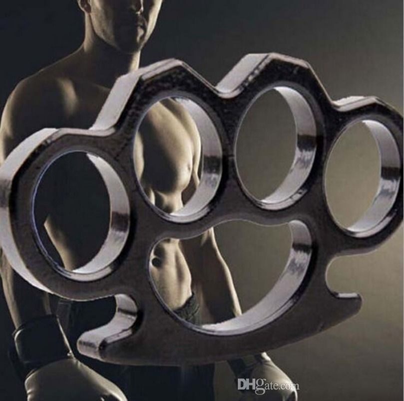 Outdoor Defense Thin Brass Knuckles Dusters Personal Security Women Men Self-defense Pendant EDC Tool