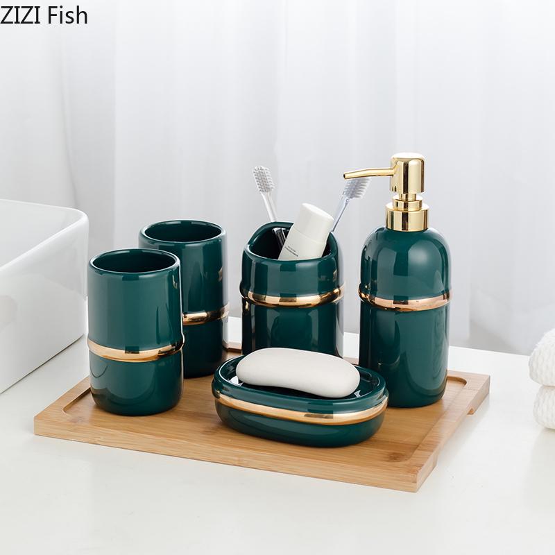Five Piece Set Wash Set Solid Color Ceramics Bathroom Supplies Modern Style Household Mouthwash Cup Bathroom Accessories
Five Piece Set Wash Set Solid Color Ceramics Bathroom Supplies Modern Style Household Mouthwash Cup Bathroom Accessories