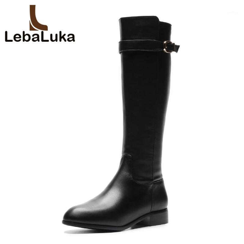 Tuyoki Women Genuine Leather Knee High Boots Winter Warm Fur Flats Boots Fashion Buckle Zipper Round Toe Shoes Size 34-421, Black 1
Tuyoki Women Genuine Leather Knee High Boots Winter Warm Fur Flats Boots Fashion Buckle Zipper Round Toe Shoes Size 34-421, Black 1