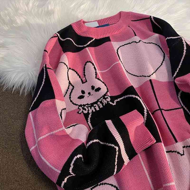 Japanese Vintage Cartoon Knit Harajuku Sweater Women Autumn O Neck Long Sleeve Pullovers Preppy Style Oversize Jumpers, White;black
Japanese Vintage Cartoon Knit Harajuku Sweater Women Autumn O Neck Long Sleeve Pullovers Preppy Style Oversize Jumpers, White;black