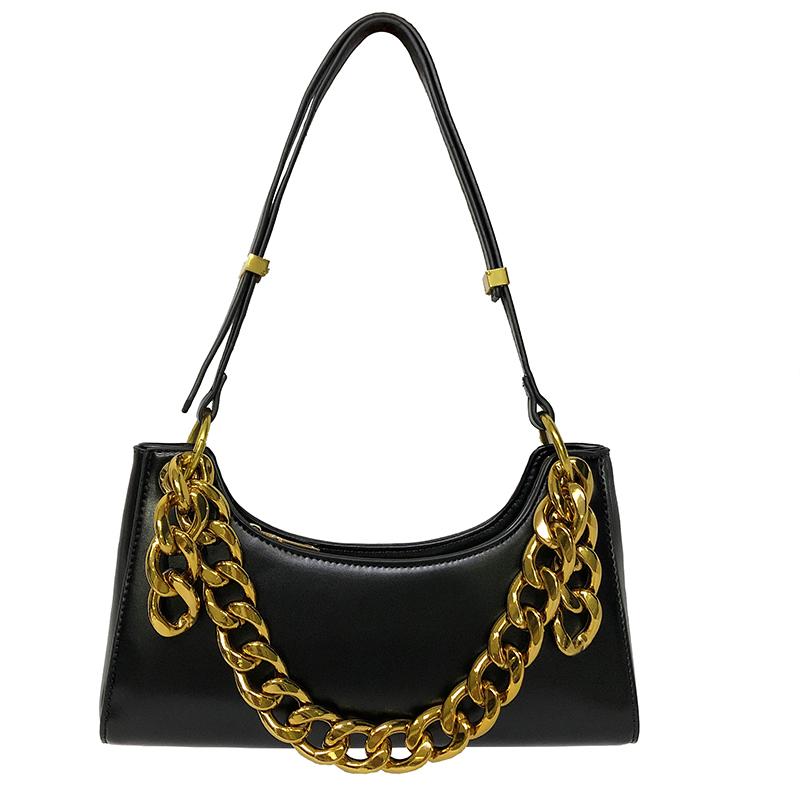 INS Vintage Baguette Shape Bags High Quality Luxury Handbags Leather Women Bags Chain Shoulder Crocodile Pattern Totes, Black 
INS Vintage Baguette Shape Bags High Quality Luxury Handbags Leather Women Bags Chain Shoulder Crocodile Pattern Totes, Black