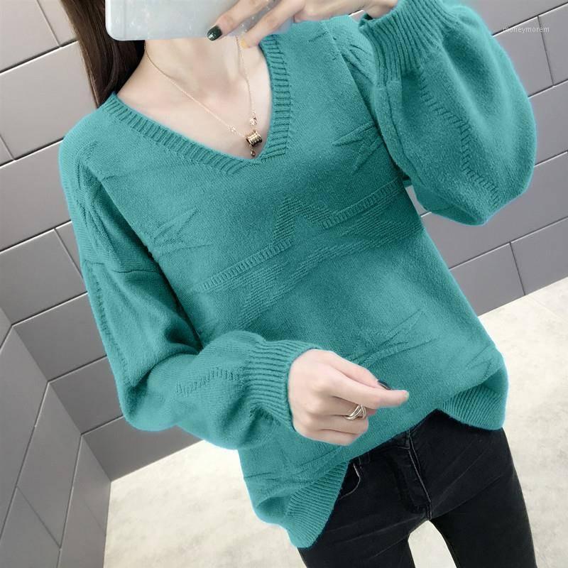 Fantastic V collar sweater girl spring loose new autumn and winter knit bottom sweater girl 100 jacket1, Blue
Fantastic V collar sweater girl spring loose new autumn and winter knit bottom sweater girl 100 jacket1, Blue