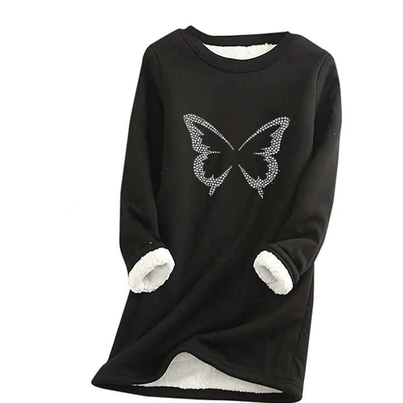#S0 Butterfly Print Shirt Thick Fleece Blouse Women Winter Velvet oversized Shirts O Neck Tops Women Plus Size Blouses Top, Blue
#S0 Butterfly Print Shirt Thick Fleece Blouse Women Winter Velvet oversized Shirts O Neck Tops Women Plus Size Blouses Top, Blue