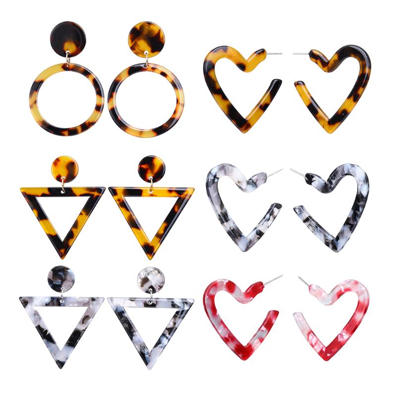 New Design Simple Geometry Acrylic Earring Tortoiseshell Round Heart Shape Statement Stud Earring for Women Party Jewelry
New Design Simple Geometry Acrylic Earring Tortoiseshell Round Heart Shape Statement Stud Earring for Women Party Jewelry