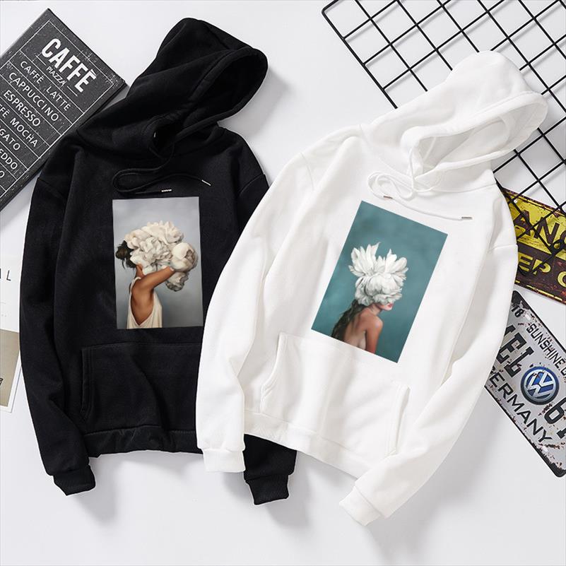 2020 women sweatshirt cotton hoodies autumn winter vintage flowers feather print hoodie print pullover plus size 5xl artistic, Black
2020 women sweatshirt cotton hoodies autumn winter vintage flowers feather print hoodie print pullover plus size 5xl artistic, Black