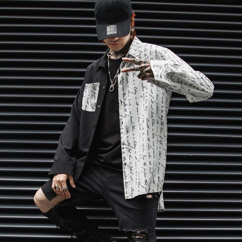 Spring Summer Mens Irregular Shirt Fashion Streetwear Hip Hop Black White Patchwork Shirt Men Clothes Tyga Last Kings Clothing
Spring Summer Mens Irregular Shirt Fashion Streetwear Hip Hop Black White Patchwork Shirt Men Clothes Tyga Last Kings Clothing