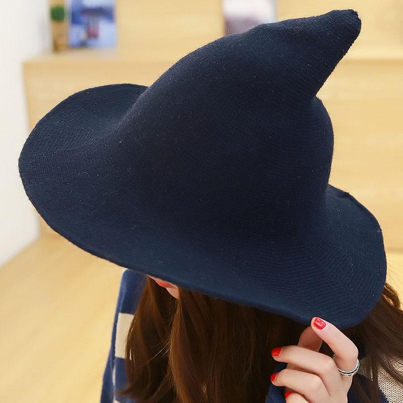 Women Wool Felt Bucket Hat Autumn Winter Witch Costume Tall Fedora Solid Color Knit Cap, Black
Women Wool Felt Bucket Hat Autumn Winter Witch Costume Tall Fedora Solid Color Knit Cap, Black