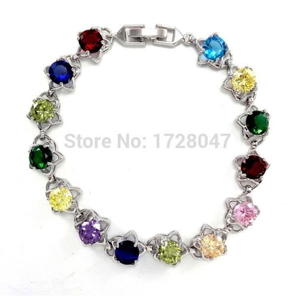 Wholesale & Retail Colorful Cubic zirconia color Rhodium plated Bracelets & bangles fashion jewelry
Wholesale & Retail Colorful Cubic zirconia color Rhodium plated Bracelets & bangles fashion jewelry