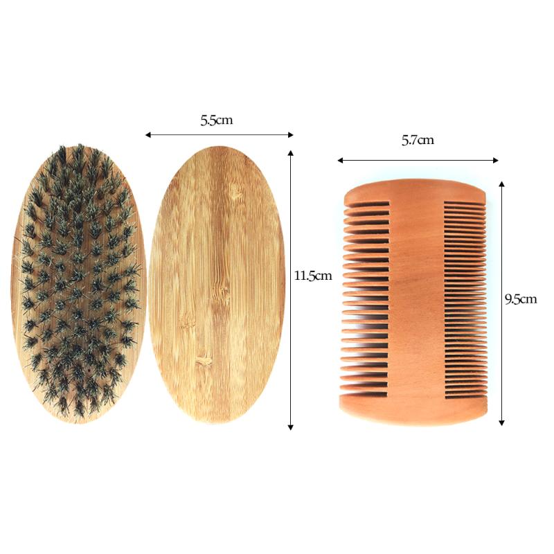 Mustache Grooming Trimming 100% Natural Exfoliating Custom Logo Boar Bristle Men Beard Brush Wooden Beard Brush and Comb Set
Mustache Grooming Trimming 100% Natural Exfoliating Custom Logo Boar Bristle Men Beard Brush Wooden Beard Brush and Comb Set