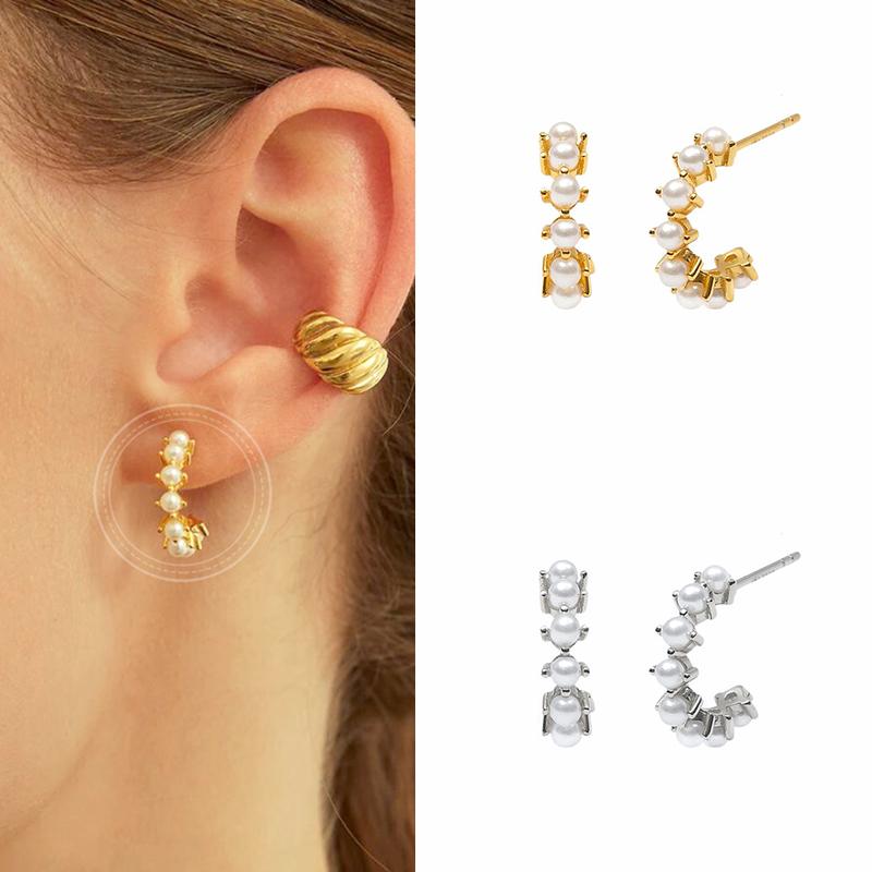 Stud 100% 925 Sterling Silver Delicate Pearl Earrings Women Party Anniversary Jewelry Engagement Elegant Accessory A30
Stud 100% 925 Sterling Silver Delicate Pearl Earrings Women Party Anniversary Jewelry Engagement Elegant Accessory A30