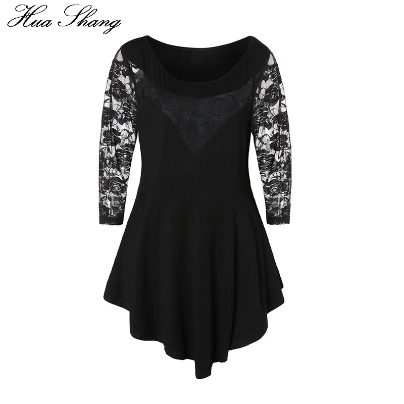 Plus Size 5XL Floral Lace Hollow Out Sexy Tunic Blouse Women Clothing Summer Big Size Tops Ladies Ruffles Irregular Blusas 201130