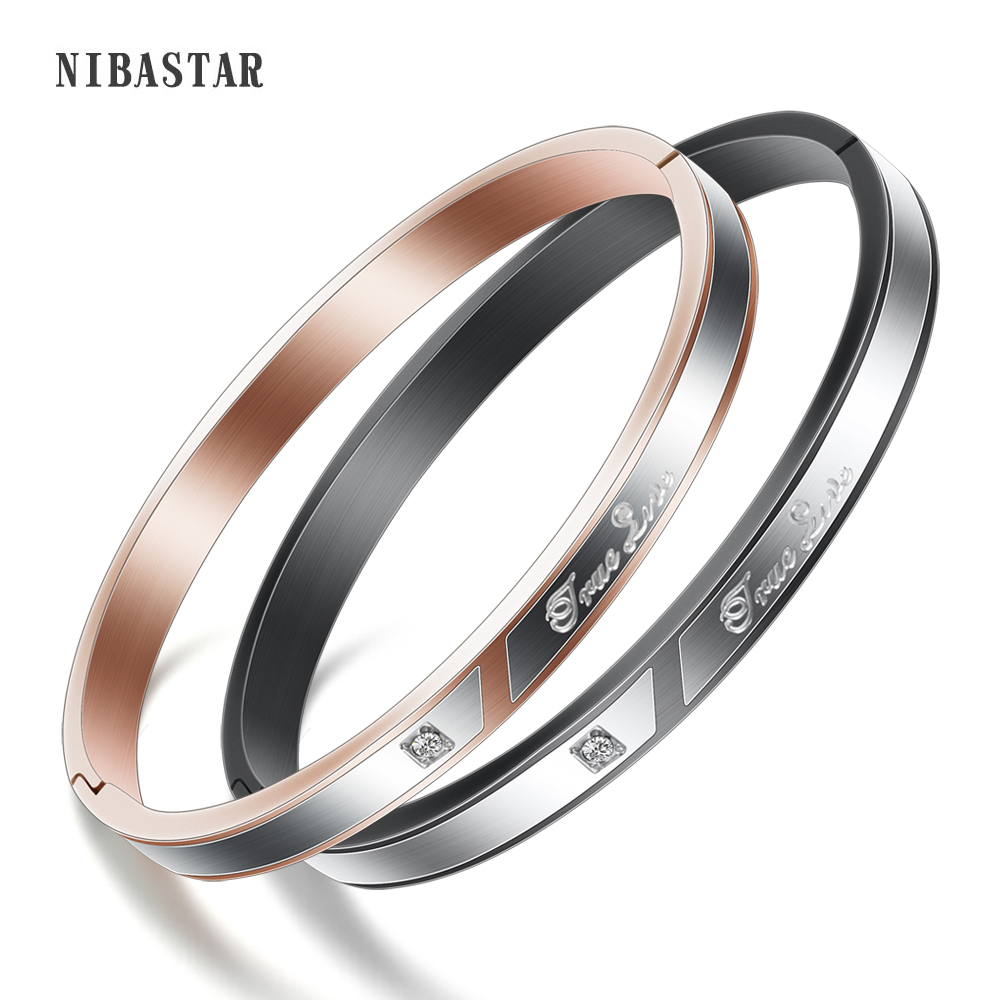 Fashion Jewelry Brand Lovers Crystal Bangle Bracelet Black/Rose Gold-Color Men Women True Love Classic Stainless Steel Bangle
Fashion Jewelry Brand Lovers Crystal Bangle Bracelet Black/Rose Gold-Color Men Women True Love Classic Stainless Steel Bangle