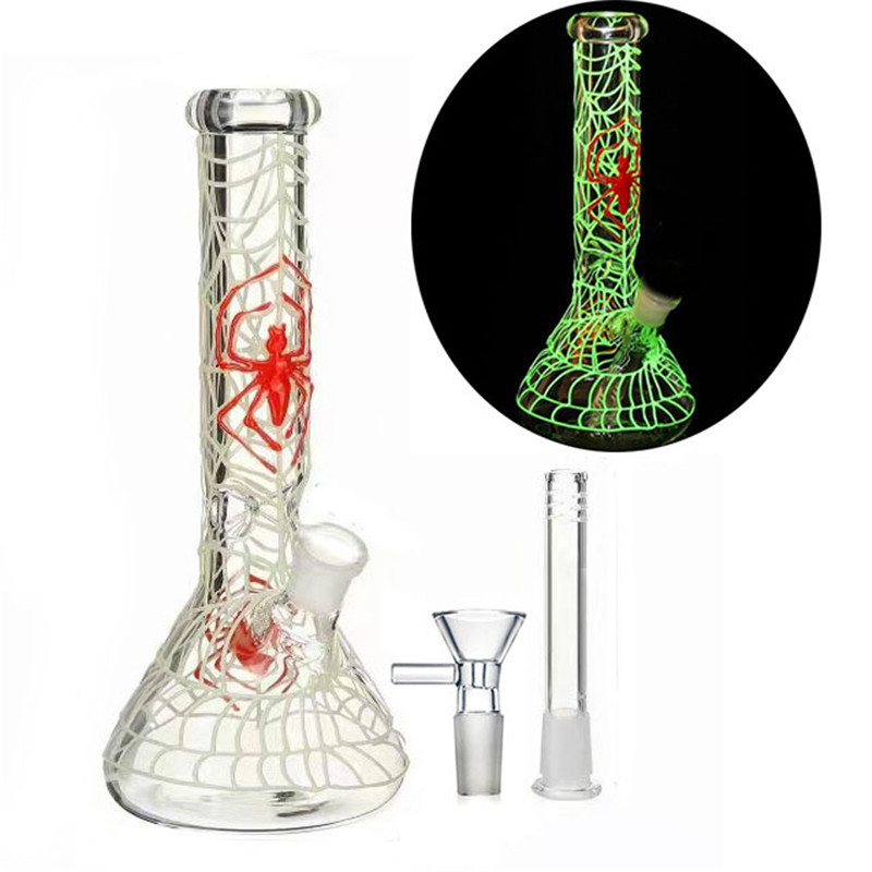 10inch Thick Glass bongs Water Pipes Downstem Beaker Bong Glow In The Dark Glass hookah Bong Dab Rigs With Bowl
10inch Thick Glass bongs Water Pipes Downstem Beaker Bong Glow In The Dark Glass hookah Bong Dab Rigs With Bowl