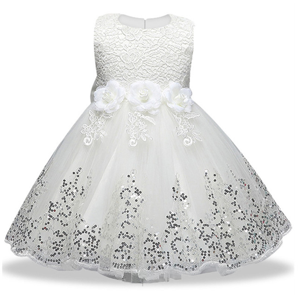 Kids White Bridesmaid Wedding Flower Girls Dress Party Dresses Girls Princess Dress Children Teen Clothing for 3 5 7 9 12 Years LJ200921