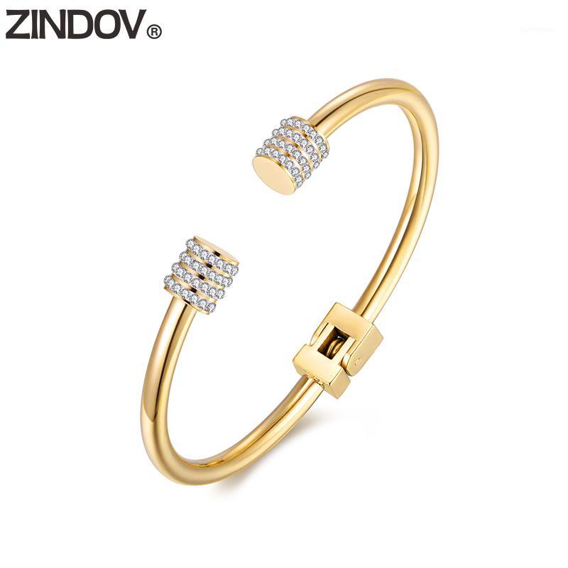 ZINDOV Stainless Steel Bracelets Women Gold Bangle Rose Gold Crystal Rhinestones Wedding Fashion Jewelry Wristband1
ZINDOV Stainless Steel Bracelets Women Gold Bangle Rose Gold Crystal Rhinestones Wedding Fashion Jewelry Wristband1