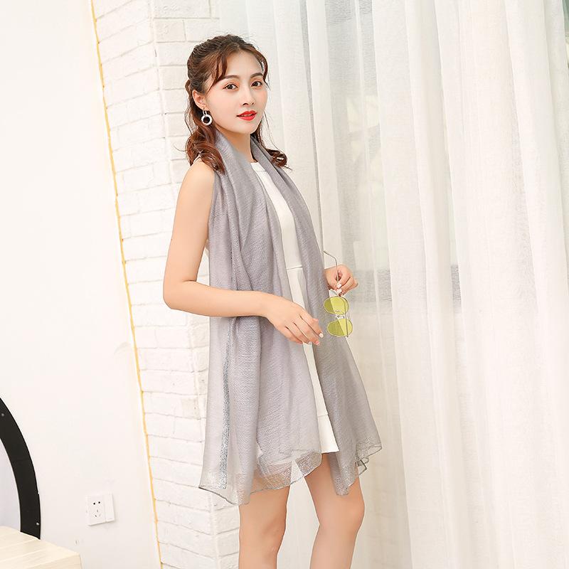 Scarves Scarf Autumn Winter Style Women's Korean Version Lengthened Solid Color Silver Border Fashion Shawl Silk Warm
Scarves Scarf Autumn Winter Style Women's Korean Version Lengthened Solid Color Silver Border Fashion Shawl Silk Warm