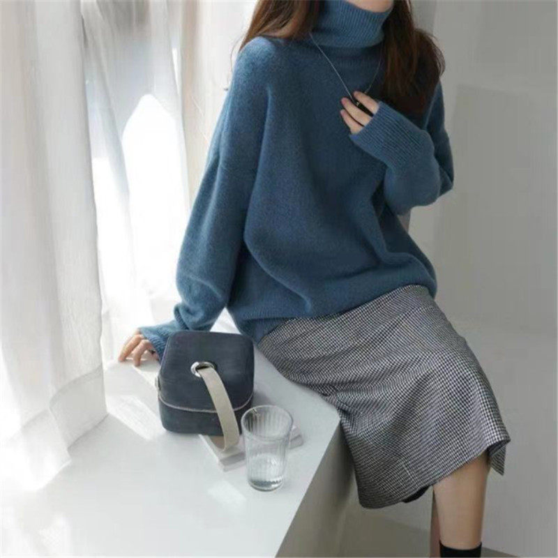 Women Sweater Pullover Female Knitting Overszie Sweaters Long Sleeve Girls Loose Elegant Knitted Thick Outerwear Plus Size 201222