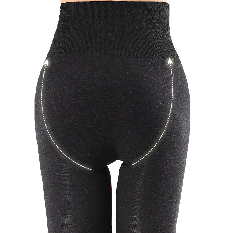 ZJX Winter Women Leggings Warm Pants 10CM High Waist Thicken High Elastic Women's Warm Thermal Slimming Thick Thermos Pants 201103