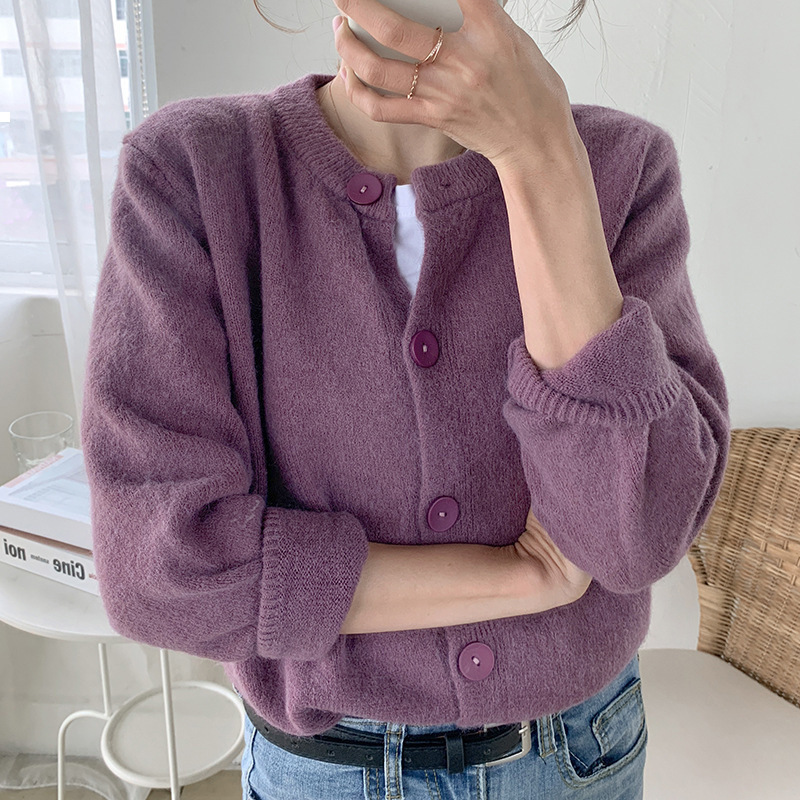 University-style 2021 New Jacket New Style Female Long-sleeve Cardigan Sweater Top Outdoors Xv4e FM8N, Purple spot.
University-style 2021 New Jacket New Style Female Long-sleeve Cardigan Sweater Top Outdoors Xv4e FM8N, Purple spot.