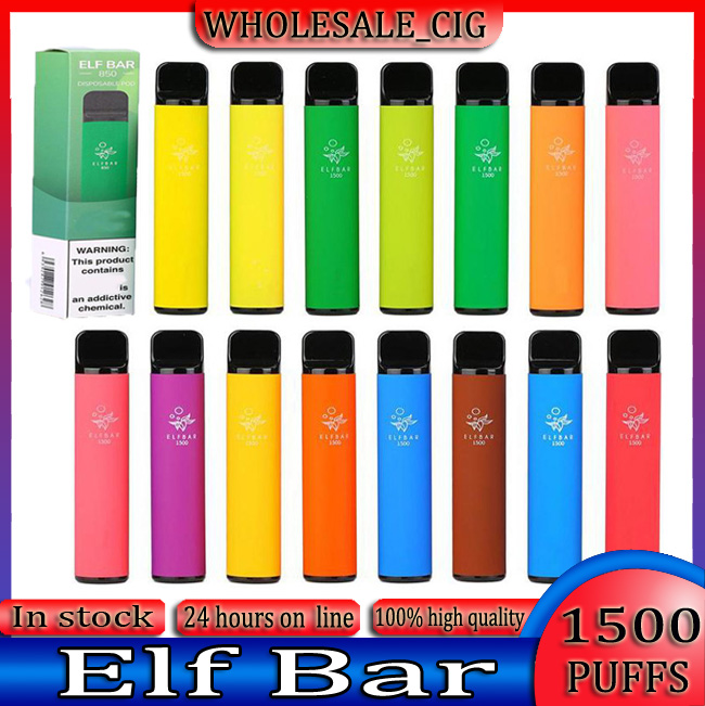 ELF Bar 1500 Puffs E-Cigarette Disposable Pod Device 1500Puffs 850mAh Battey 4.8ml Pods Cartridge Vapes Kit disposables 16 Colors 2% Ni Stre
ELF Bar 1500 Puffs E-Cigarette Disposable Pod Device 1500Puffs 850mAh Battey 4.8ml Pods Cartridge Vapes Kit disposables 16 Colors 2% Ni Stre