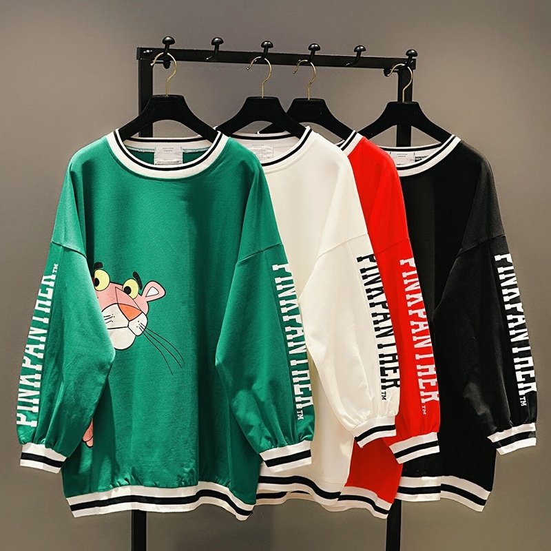 Spring Printed Pink Leopard Sweatshirt Women Korean Autumn Animal Panther Long Hoodies Harajuku Funny Kawaii Clothing Y200706, Green 
Spring Printed Pink Leopard Sweatshirt Women Korean Autumn Animal Panther Long Hoodies Harajuku Funny Kawaii Clothing Y200706, Green