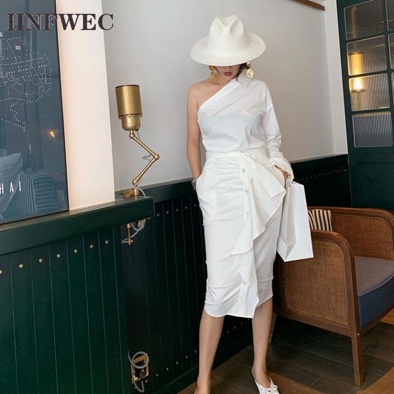 Women Set Women Skirt Sets Irregular Long Sleeve White Cotton Shirt High Waist Ruffle Long Skirts 2piece Set Z112
Women Set Women Skirt Sets Irregular Long Sleeve White Cotton Shirt High Waist Ruffle Long Skirts 2piece Set Z112