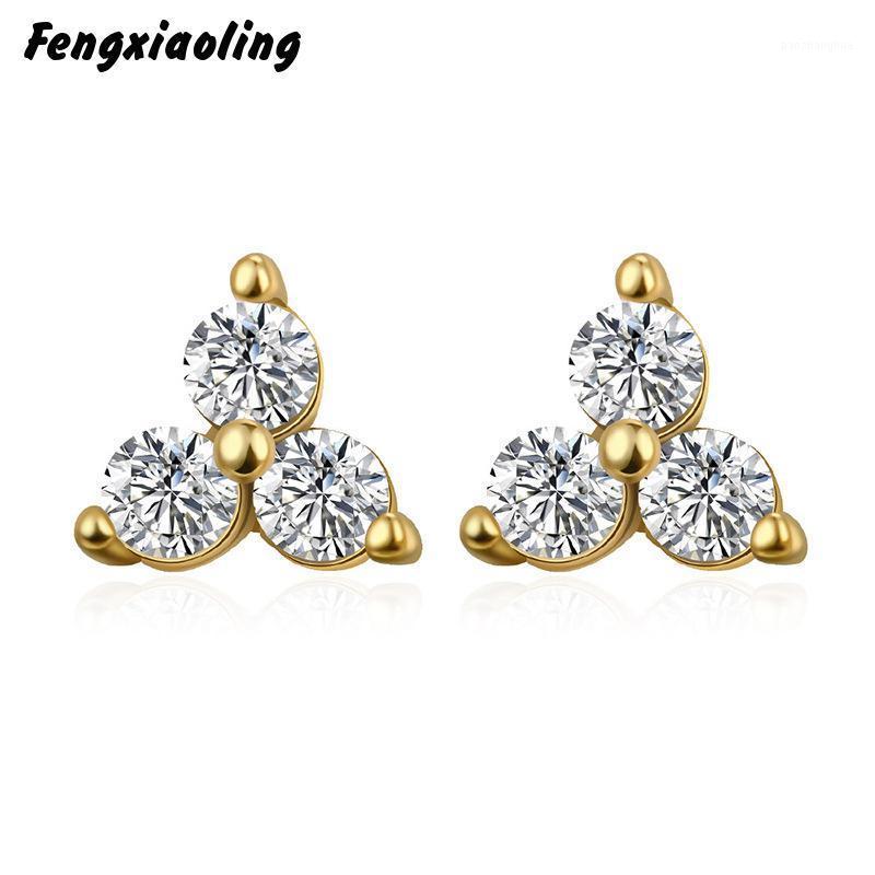 Fengxiaoling 100% 925 Sterling Silver Golden Triangle Cubic Zirconia Stud Earrings For Women Fashion Party Jewelry, Golden;silver
Fengxiaoling 100% 925 Sterling Silver Golden Triangle Cubic Zirconia Stud Earrings For Women Fashion Party Jewelry, Golden;silver