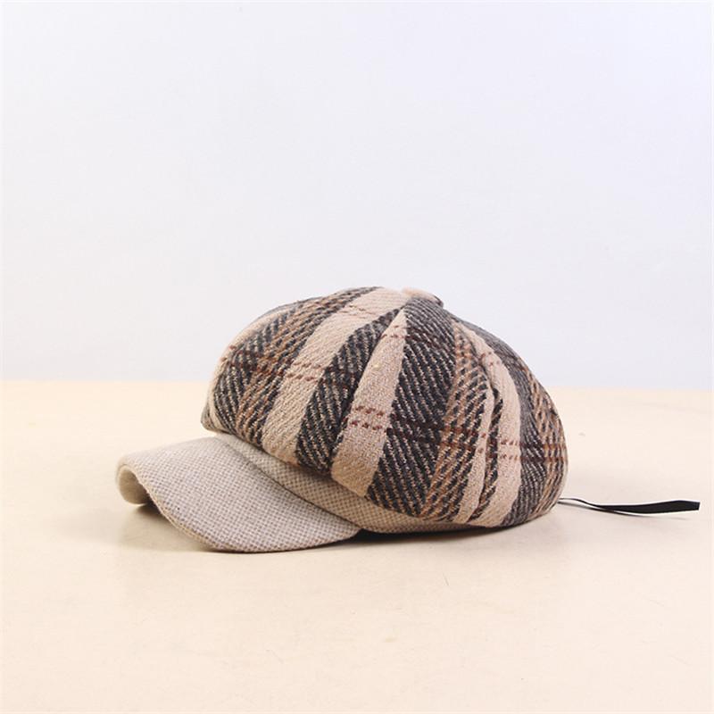 2020 Women Plaid Duck Tongue Beret Simple Casual Octagonal Cap Autumn Winter Joker Painter Hat 06, Black
2020 Women Plaid Duck Tongue Beret Simple Casual Octagonal Cap Autumn Winter Joker Painter Hat 06, Black