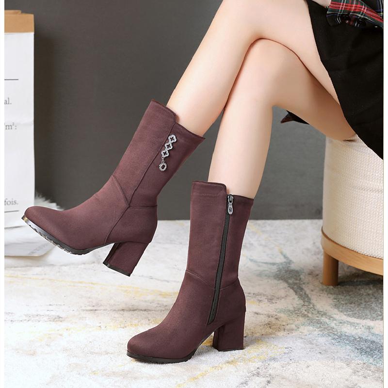 Cresfimix botas femininas women cool high quality faux suede brown side zipper autumn boots lady black winter boots a6623
Cresfimix botas femininas women cool high quality faux suede brown side zipper autumn boots lady black winter boots a6623