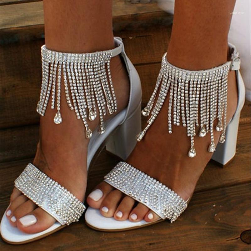 lady's summer strappy sandals chunky block heels crystal tassel fringe ankle strap bridal wedding party prom night club shoes1, White
lady's summer strappy sandals chunky block heels crystal tassel fringe ankle strap bridal wedding party prom night club shoes1, White