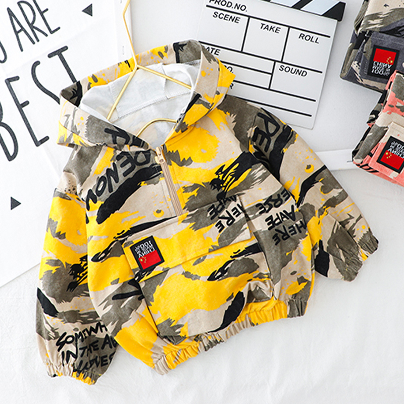 Kids Boy Clothes Camouflage Baby Suit Hooded Camo Top + Pants Sport Children Kids Outwear Baby Gifts for Newborn Boys Green LJ200916