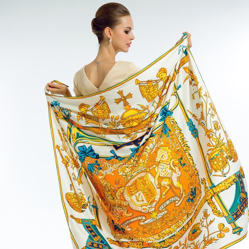 New Twill Silk Women Scarf 130*130 cm Euro Floral Musical Instrument Print Square Scarves High Quality Gift Fashion Silk Shawls1
New Twill Silk Women Scarf 130*130 cm Euro Floral Musical Instrument Print Square Scarves High Quality Gift Fashion Silk Shawls1