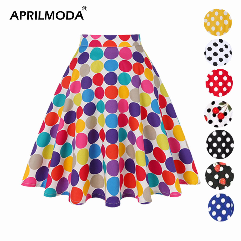 Polka Dot 50s Vintage Women Skirt High Waist Pleated Midi Skirt Women' Clothing Summer Audrey Hepburn Chic Swing Beach Skirts Y200704, 10
Polka Dot 50s Vintage Women Skirt High Waist Pleated Midi Skirt Women' Clothing Summer Audrey Hepburn Chic Swing Beach Skirts Y200704, 10