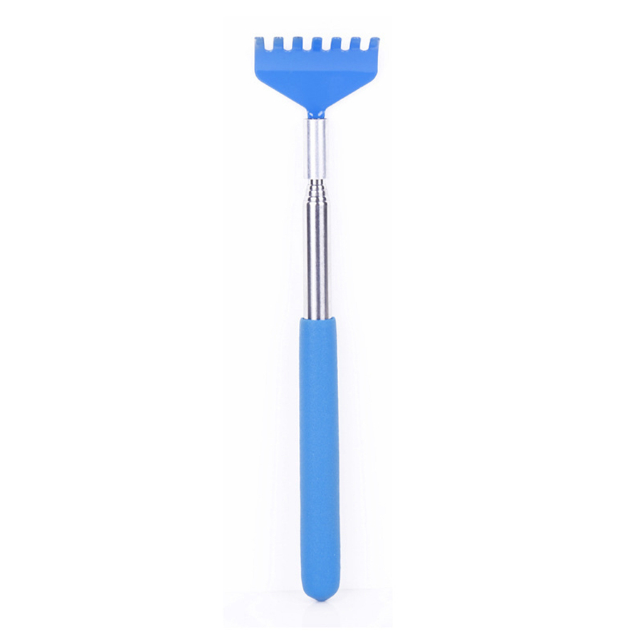 Stainless Steel Back Scratcher Telescopic Portable Adjustable Size Extend Itch Scratch Tool With Soft Grip Wholesale