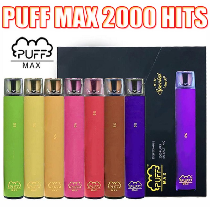 Puff Max Disposable Vape Pen Kit 1200mAh Battery 8.5ML Pod 2000 Hit Puff Bars Pen Empty Vapor VS Air Bar Pod King
Puff Max Disposable Vape Pen Kit 1200mAh Battery 8.5ML Pod 2000 Hit Puff Bars Pen Empty Vapor VS Air Bar Pod King
