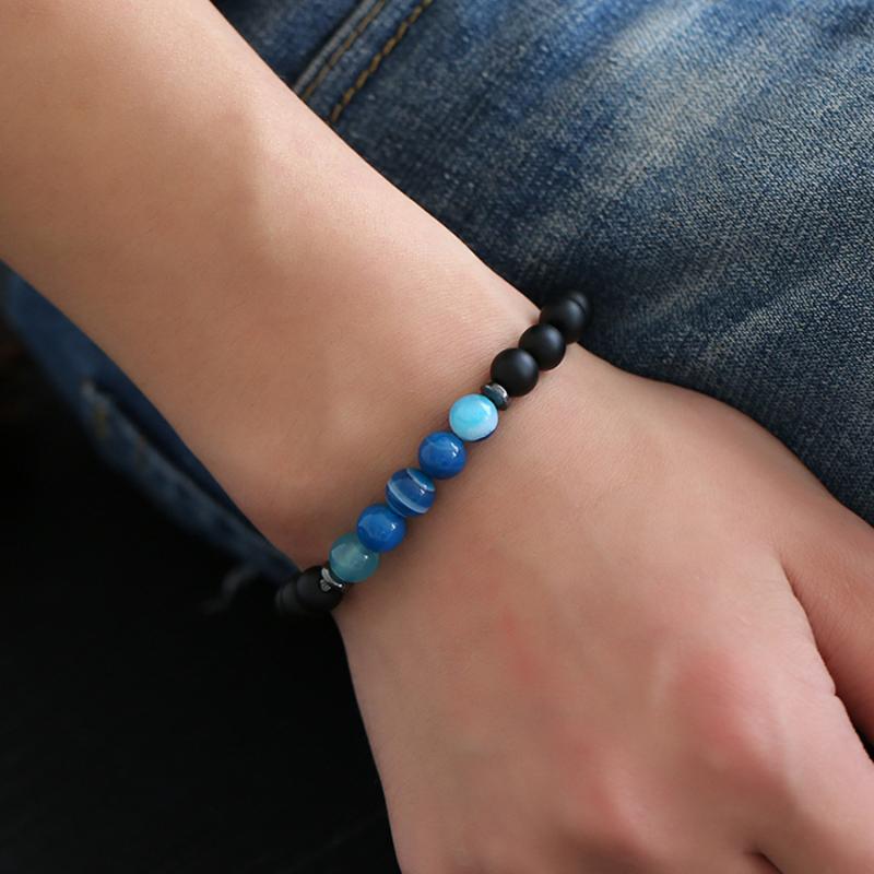 HOBBORN Trendy Chakra Bead Men Bracelet 8mm Black Matte Onyx Natural Stone Handmade Strand Elasticity Meditation Women Bracelets
HOBBORN Trendy Chakra Bead Men Bracelet 8mm Black Matte Onyx Natural Stone Handmade Strand Elasticity Meditation Women Bracelets