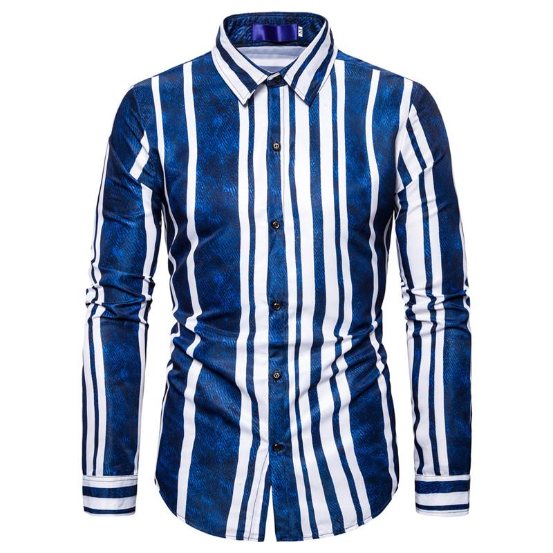 Men Fashion Shirts Casual Multicolor Striped Lapel Shirts Long-Sleeve Top Blouse Men Shirt Autumn New Arrivals Camisa Masculina, Green striped shirt
Men Fashion Shirts Casual Multicolor Striped Lapel Shirts Long-Sleeve Top Blouse Men Shirt Autumn New Arrivals Camisa Masculina, Green striped shirt