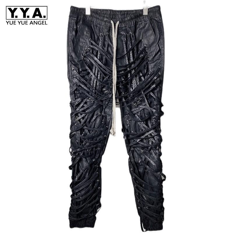 Punk Style Cross-tied Biker Pants Men High Street Slim Elastic Waist Black Trousers Luxury Designer Pockets Pencil Pants Male, 1 waxed
Punk Style Cross-tied Biker Pants Men High Street Slim Elastic Waist Black Trousers Luxury Designer Pockets Pencil Pants Male, 1 waxed