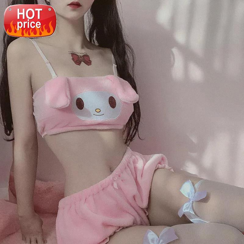 Cute Pink and White Kwaii Velvet Tube Top and Panties Set for Girls Adorable Underwear Anime Long Ear Doggy Bra Bloomers Hot #yq1e, Black;white
Cute Pink and White Kwaii Velvet Tube Top and Panties Set for Girls Adorable Underwear Anime Long Ear Doggy Bra Bloomers Hot #yq1e, Black;white