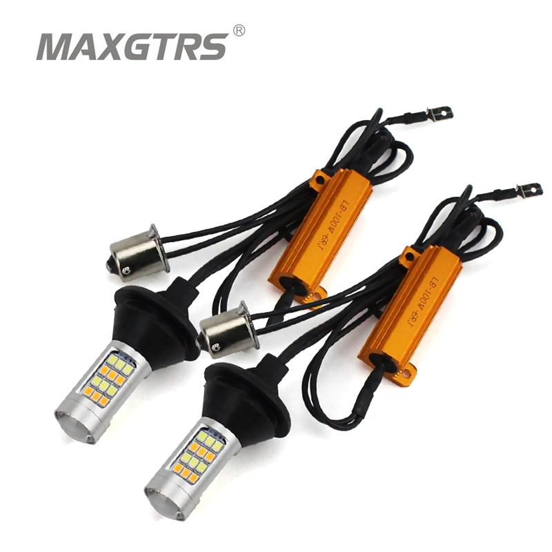 2x BAU15S S25 1156 Dual Color 42SMD 2835 LED Car LED Bulbs Front Turning Light Signal DRL Error Free Canbus With 100W Resistance, As pic
2x BAU15S S25 1156 Dual Color 42SMD 2835 LED Car LED Bulbs Front Turning Light Signal DRL Error Free Canbus With 100W Resistance, As pic
