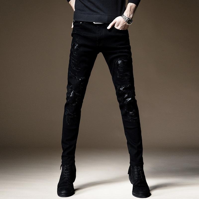 Black Jeans Men Ripped Hole Patch Fashion Slim Fit Pencil Pants Korean Style Casual Stretch Denim Trousers
Black Jeans Men Ripped Hole Patch Fashion Slim Fit Pencil Pants Korean Style Casual Stretch Denim Trousers