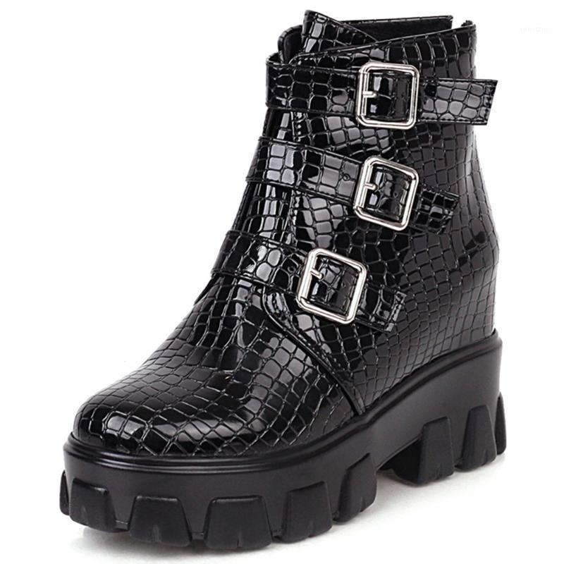 Hot Sale Height Increasing Heels Platform Buckles Winter Shoes Women Ankle Boots Female Footwear1, Black patent
Hot Sale Height Increasing Heels Platform Buckles Winter Shoes Women Ankle Boots Female Footwear1, Black patent
