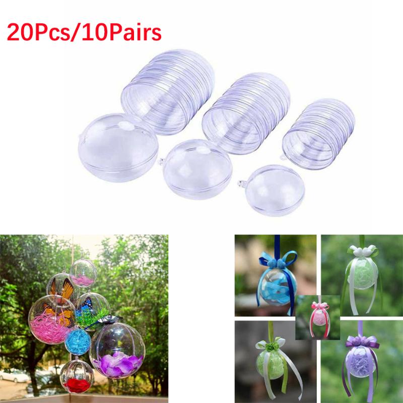 20Pcs/10 Pairs Christmas Tress Decorations Ball Transparent Open Plastic Clear Bauble Ornament Gift Present Box Decoration
20Pcs/10 Pairs Christmas Tress Decorations Ball Transparent Open Plastic Clear Bauble Ornament Gift Present Box Decoration