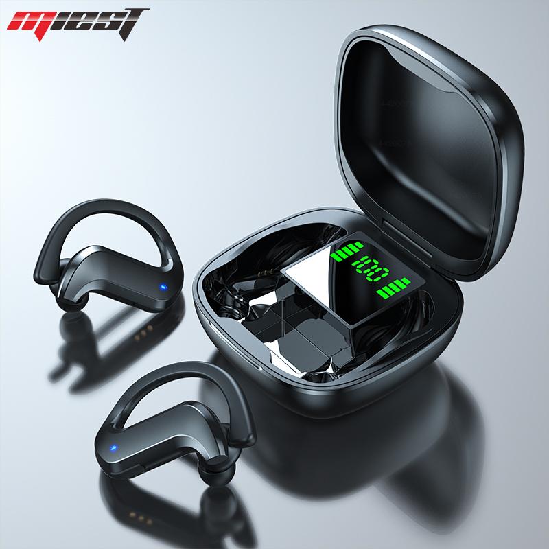 Miest Bluetooth Earphone Led Display Wireless Headphone Tws With Microphone Stereo Earbuds Waterproof Noise Cancelling Headsets, Black
Miest Bluetooth Earphone Led Display Wireless Headphone Tws With Microphone Stereo Earbuds Waterproof Noise Cancelling Headsets, Black