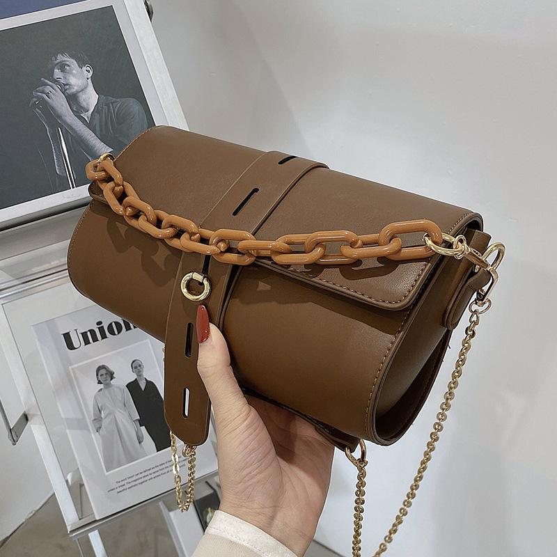Solid Color Flap Bag Chain Crossbody Bag For Women High-quality Leather Women's Designer Handbag And Purse Travel Shoulder, Black
Solid Color Flap Bag Chain Crossbody Bag For Women High-quality Leather Women's Designer Handbag And Purse Travel Shoulder, Black
