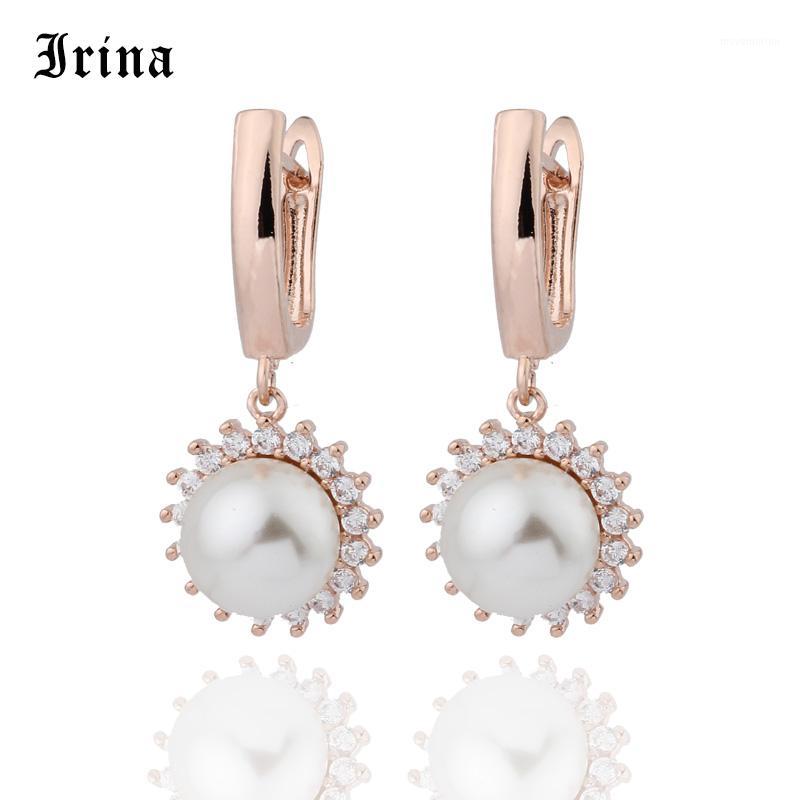 Irina New Micro-wax Inlay Natural Zircon Rose Gold Shell Pearls Dangle Earrings Women Wedding Party Jewelry1 
Irina New Micro-wax Inlay Natural Zircon Rose Gold Shell Pearls Dangle Earrings Women Wedding Party Jewelry1